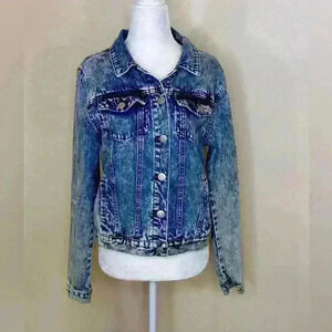 Never worn washed denim jacket